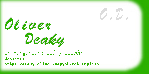 oliver deaky business card