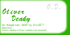 oliver deaky business card